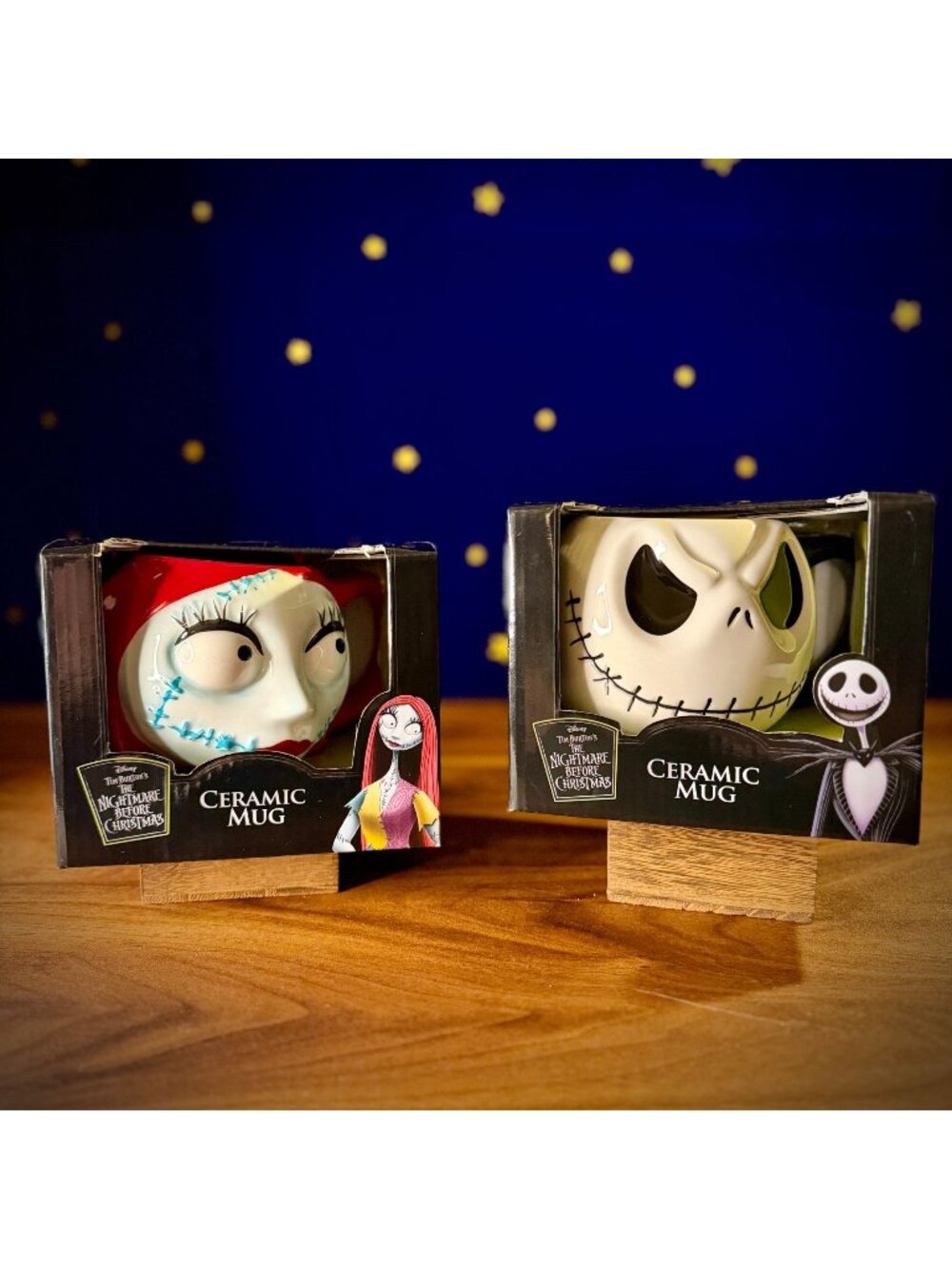 NWT  Jack & Sally  Ceramic Mug Set | Nightmare Before Christmas
